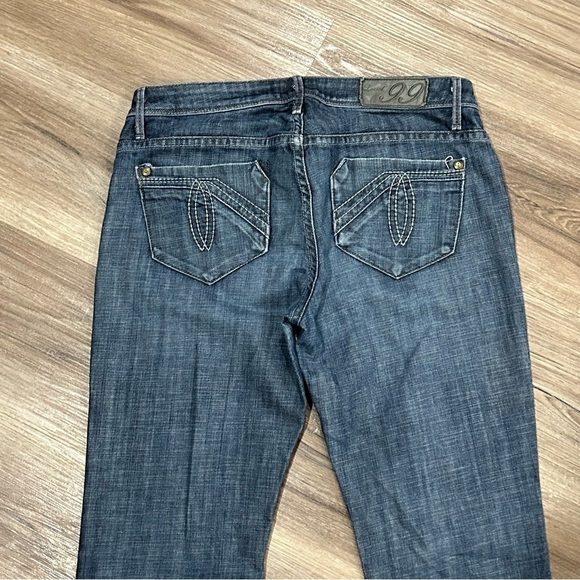 Level 99 Low Rise Flare Western Rodeo Boho Jeans Blue Women Sz 30 - Picture 10 of 14